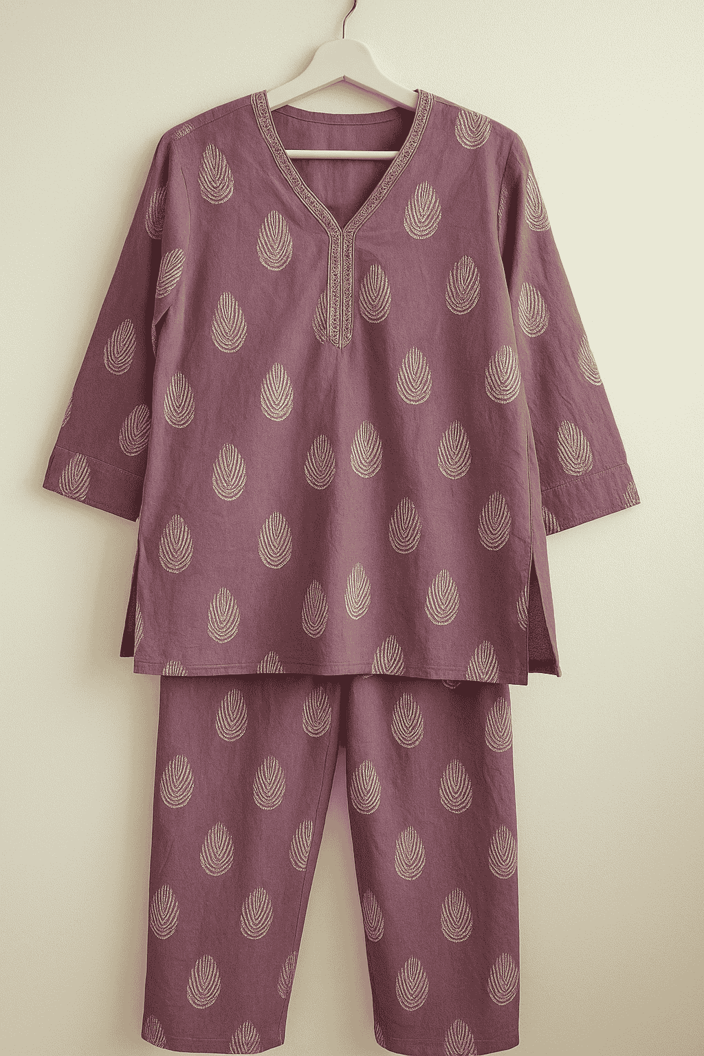 Purple 2 Pcs Co-ord set