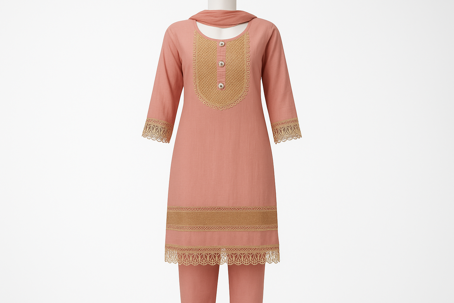 Professional mockup of dusty rose pink suit set